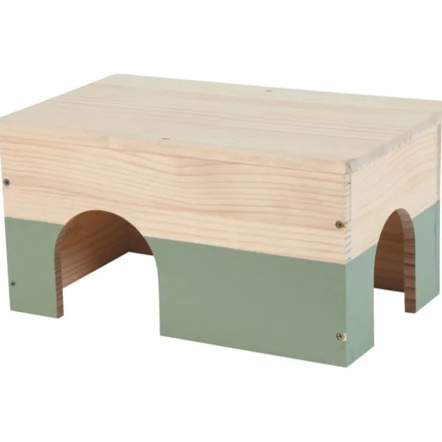 Zolux Nlife Kaninhus i Tre Grønn 40 x 25,2 x 25,2 cm